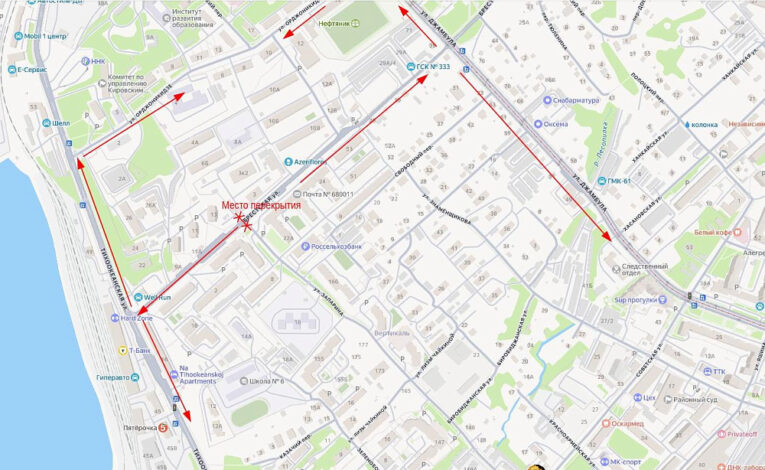 Ремонт тепломагистрали в Хабаровске ограничит движение на перекрестке Брестской и Запарина